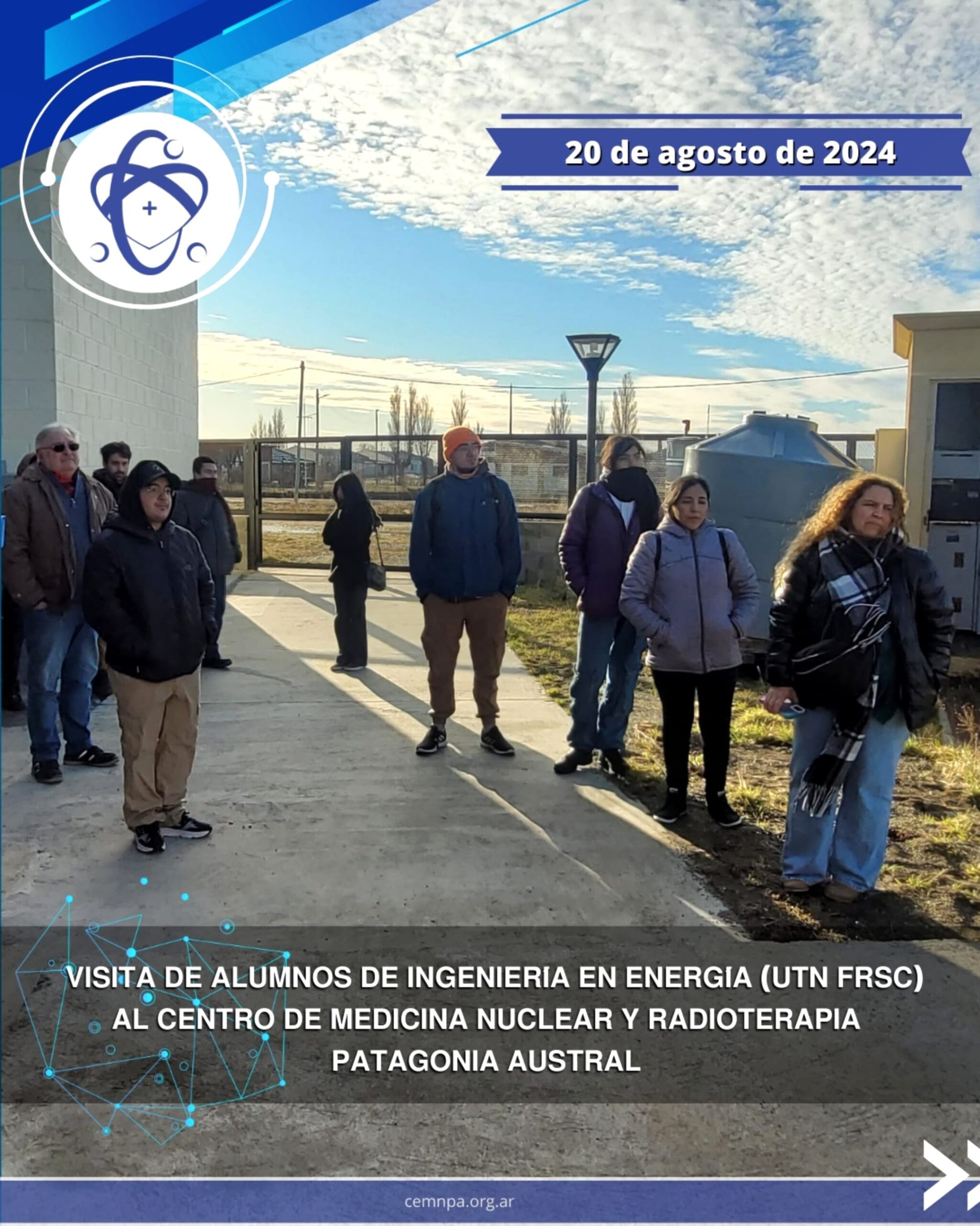 VISITA DE ALUMNOS DE INGENIERIA EN ENERGIA UTN FRSC AL CENTRO DE MEDICINA NUCLEAR Y RADIOTERAPIA PATAGONIA AUSTRAL