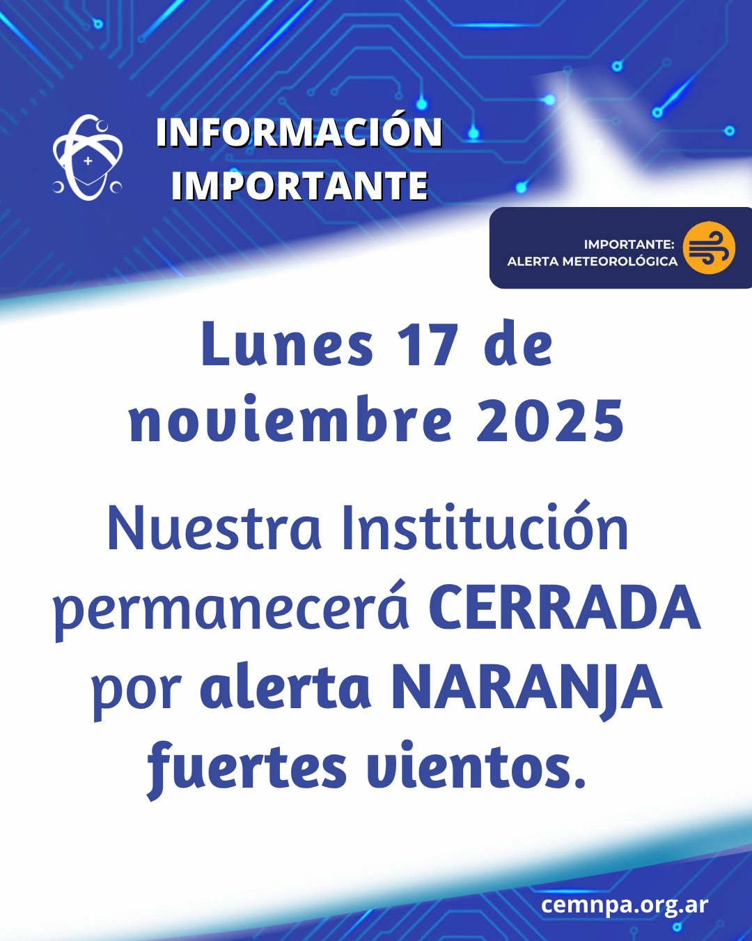 INFORMACION IMPORTANTE Alerta Fuertes Vientos nov2025