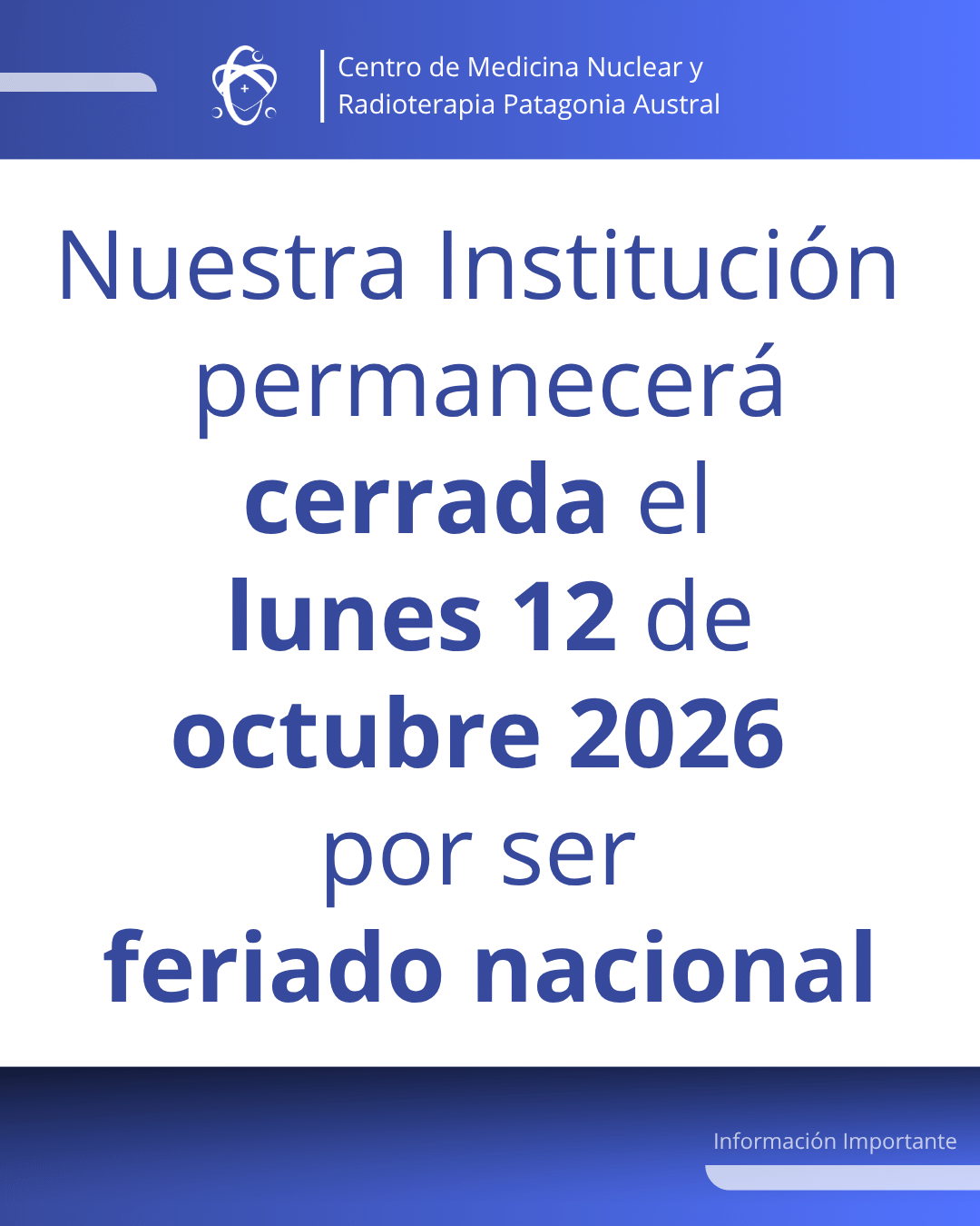 INFORMACION IMPORTANTE cerrado 121026